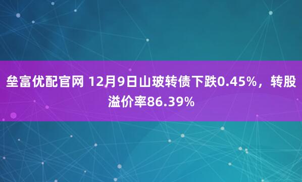 垒富优配官网 12月9日山玻转债下跌0.45%，转股溢价率86.39%