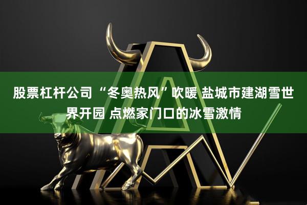 股票杠杆公司 “冬奥热风”吹暖 盐城市建湖雪世界开园 点燃家门口的冰雪激情